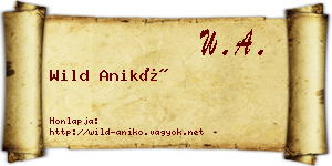 Wild Anikó névjegykártya